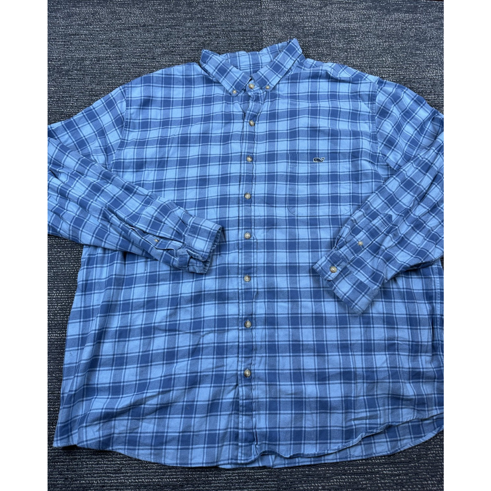Vineyard Vines Classic Fit Tucker Shirt Mens Blue Plaid 4XT
